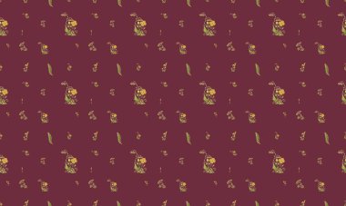 Farklı aksesuarlara sahip renkli arkaplan