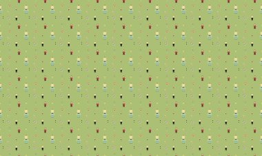 Farklı aksesuarlara sahip renkli arkaplan