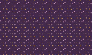 Farklı aksesuarlara sahip renkli arkaplan