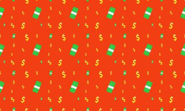 Farklı aksesuarlara sahip renkli arkaplan