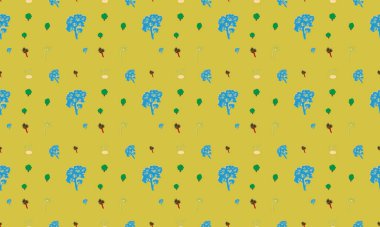 Farklı aksesuarlara sahip renkli arkaplan