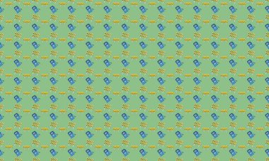 Farklı aksesuarlara sahip renkli arkaplan