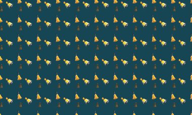 Farklı aksesuarlara sahip renkli arkaplan