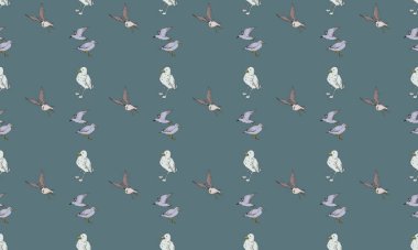 Farklı aksesuarlara sahip renkli arkaplan