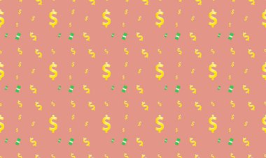 Farklı aksesuarlara sahip renkli arkaplan