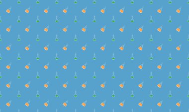 Farklı aksesuarlara sahip renkli arkaplan