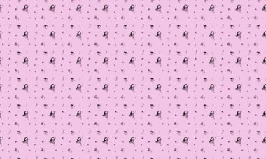 Farklı aksesuarlara sahip renkli arkaplan