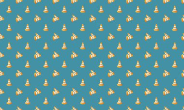 Farklı aksesuarlara sahip renkli arkaplan