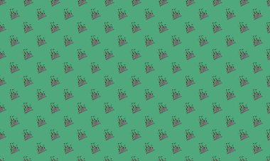 Farklı aksesuarlara sahip renkli arkaplan