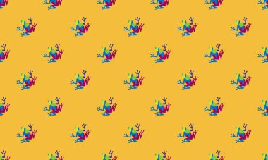 Farklı aksesuarlara sahip renkli arkaplan