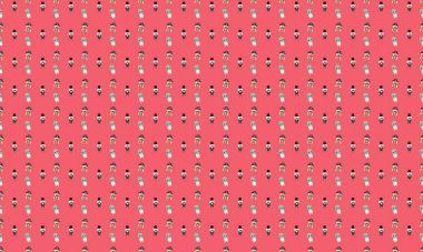 Farklı aksesuarlara sahip renkli arkaplan