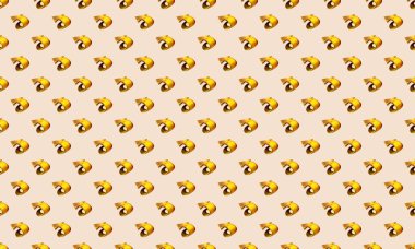 Farklı aksesuarlara sahip renkli arkaplan