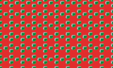 Farklı aksesuarlara sahip renkli arkaplan