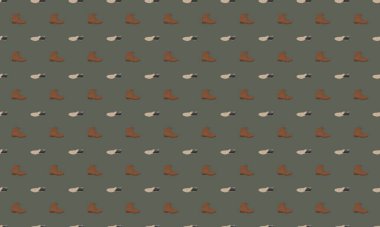 Farklı aksesuarlara sahip renkli arkaplan