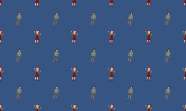 Farklı aksesuarlara sahip renkli arkaplan