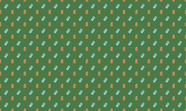 Farklı aksesuarlara sahip renkli arkaplan