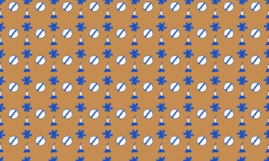 Farklı aksesuarlara sahip renkli arkaplan