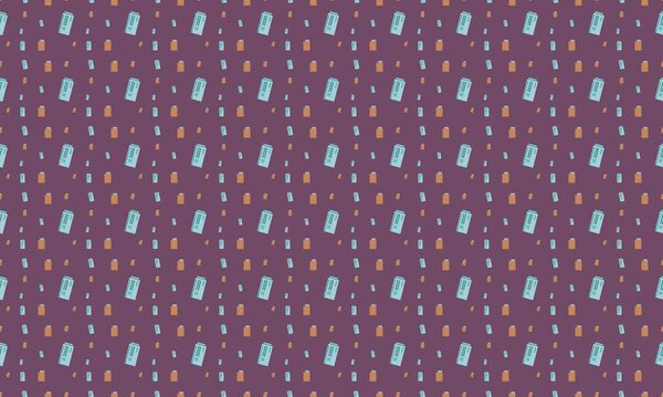 Colored background with different accessories