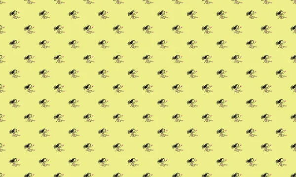 Farklı aksesuarlara sahip renkli arkaplan