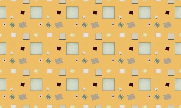 Colored background with different accessories