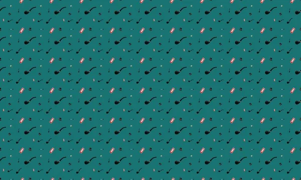 Farklı aksesuarlara sahip renkli arkaplan