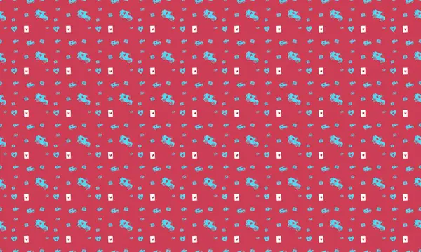 Farklı aksesuarlara sahip renkli arkaplan