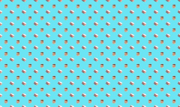 Colored background with different accessories