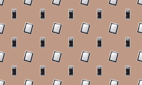 Colored background with different accessories