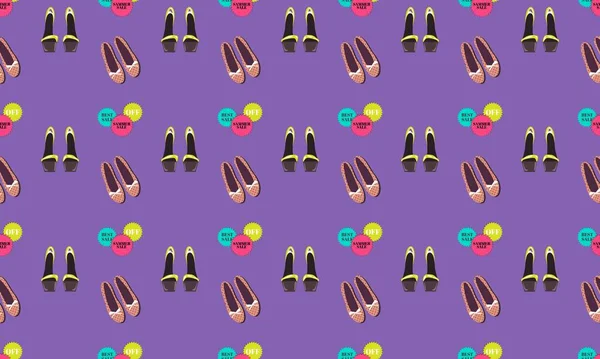 Farklı aksesuarlara sahip renkli arkaplan