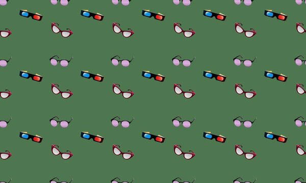 Цветной фон с различными аксессуарами