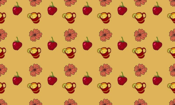 Farklı aksesuarlara sahip renkli arkaplan