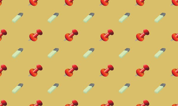 Colored background with different accessories