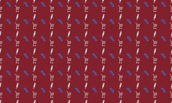 Farklı aksesuarlara sahip renkli arkaplan