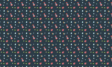 Farklı aksesuarlara sahip renkli arkaplan