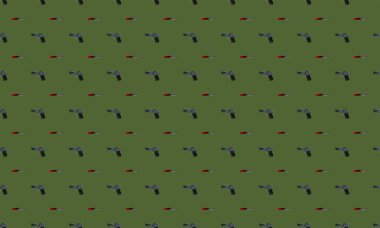 Farklı aksesuarlara sahip renkli arkaplan