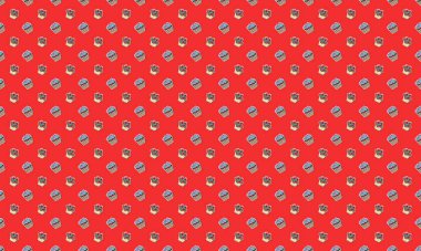 Farklı aksesuarlara sahip renkli arkaplan