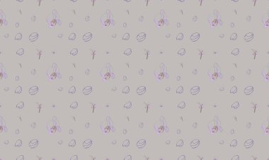 Farklı aksesuarlara sahip renkli arkaplan