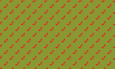 Farklı aksesuarlara sahip renkli arkaplan