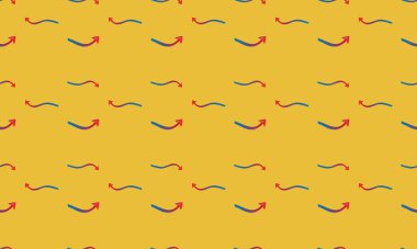 Farklı aksesuarlara sahip renkli arkaplan