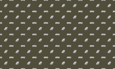 Farklı aksesuarlara sahip renkli arkaplan