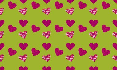 Farklı aksesuarlara sahip renkli arkaplan