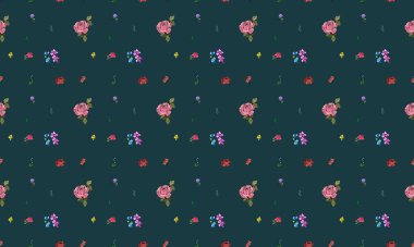 Farklı aksesuarlara sahip renkli arkaplan