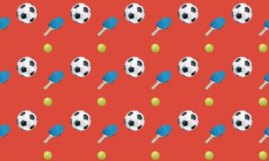 Farklı aksesuarlara sahip renkli arkaplan