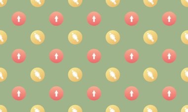 Farklı aksesuarlara sahip renkli arkaplan