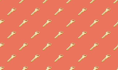 Farklı aksesuarlara sahip renkli arkaplan