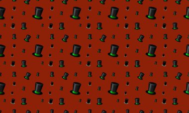 Farklı aksesuarlara sahip renkli arkaplan