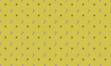 Farklı aksesuarlara sahip renkli arkaplan