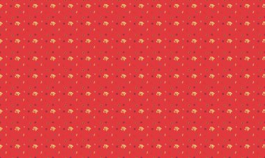 Farklı aksesuarlara sahip renkli arkaplan