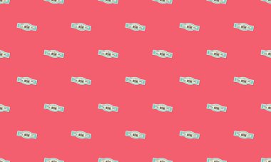 Farklı aksesuarlara sahip renkli arkaplan