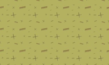 Farklı aksesuarlara sahip renkli arkaplan